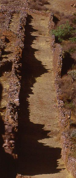 Die Überreste der Prä-Inca-Stadt Pikillacta
