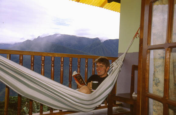 Balkon mit Aussicht, Hotel Estrella in Coroico