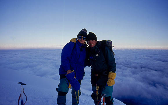 Am Wendepunkt auf ca. 5700m kurz vor der letzten Headwall zum Gipfel